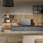 Living Room Built In Entertainment Center Construction on Any Budget